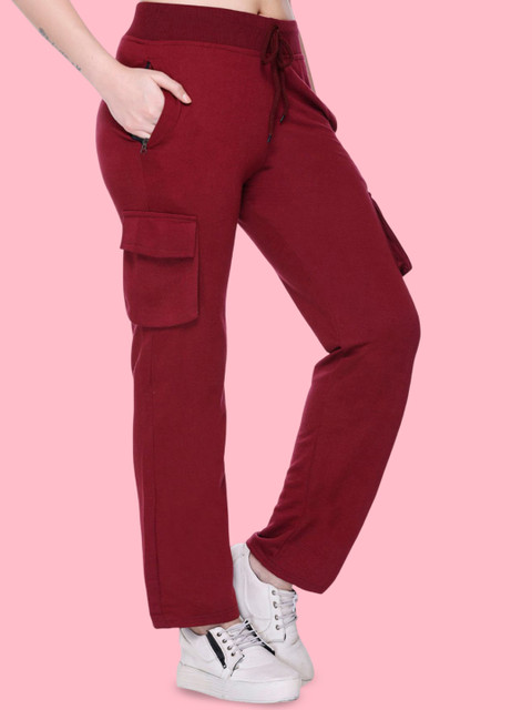 White Moon Women Regular Fit Mid Rise Joggers Track Pants - Image 2