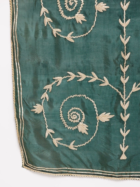 Clora Creation Floral Embroidered Dupatta With Gotta Patti - Image 5