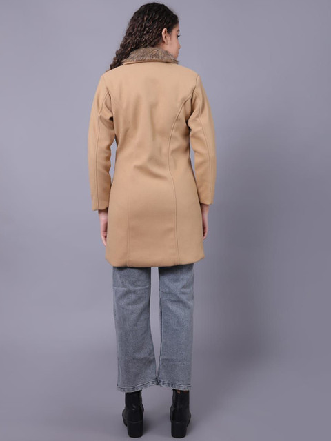 MTR-FELLAMO Women Regular Fit Shawl Collar Single Breasted Trench Coat - Image 5