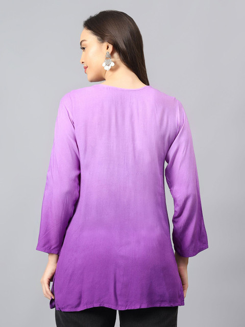 NAZAQAT ETHNIC INDIA Ethnic Motifs Embroidered Thread Work Thread Work Kurti - Image 5