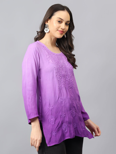 NAZAQAT ETHNIC INDIA Ethnic Motifs Embroidered Thread Work Thread Work Kurti - Image 3