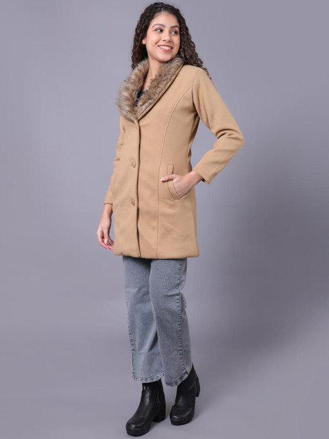 MTR-FELLAMO Women Regular Fit Shawl Collar Single Breasted Trench Coat - Image 4