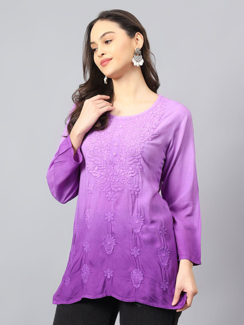 NAZAQAT ETHNIC INDIA Ethnic Motifs Embroidered Thread Work Thread Work Kurti - Image 4