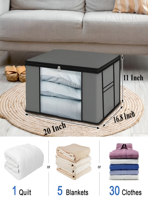 atorakushon Grey Set of 2 Organisers For Clothes Storage Bags - Image 4