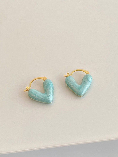 Just Lil Things Heart Shaped Hoops