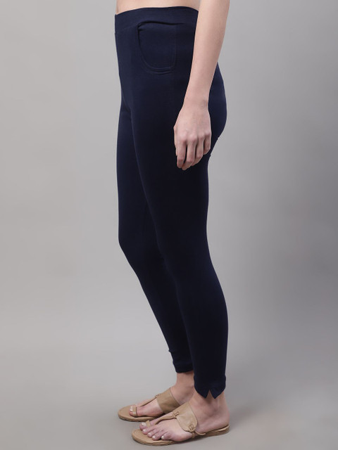 Valles365 by S.C. Women Pack Of 2 Cotton Ankle-Length Leggings with Pocket - Image 2