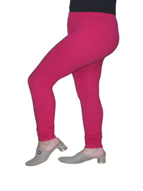 PINK SHELL Women Cotton Churidar-Length Leggings - Image 4