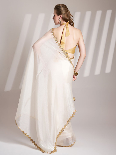 Kalista Sequinned Organza Saree - Image 3