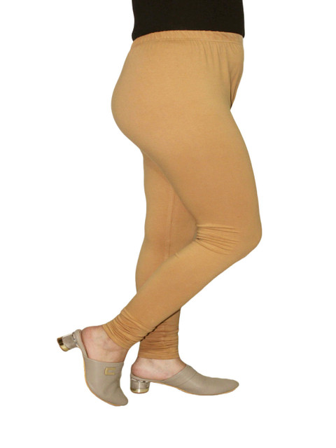 PINK SHELL Women Cotton Churidar-Length Leggings - Image 4