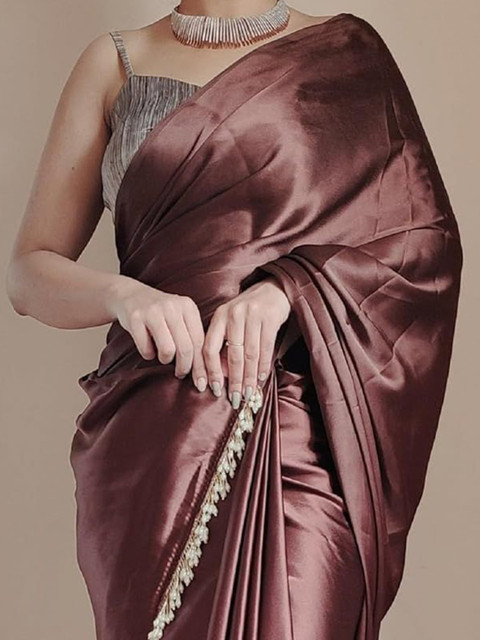 Shopaz Satin Ready to Wear Saree - Image 2