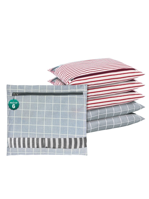 Kuber Industries Grey 6 Pcs Regular Clothes Storage Single Packing Bag Drawer Organiser