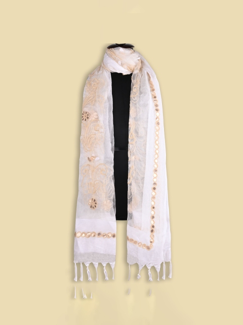Wish Karo Embroidered Mirror Work Dupatta - Image 2