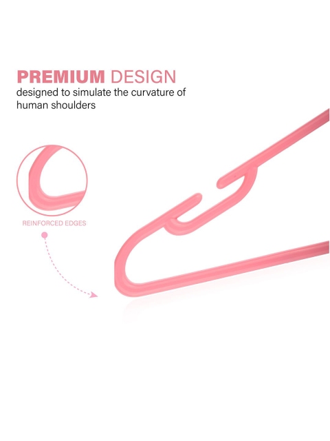 Kuber Industries 24 Pieces Pink Multipurpose Cloth Hangers - Image 3