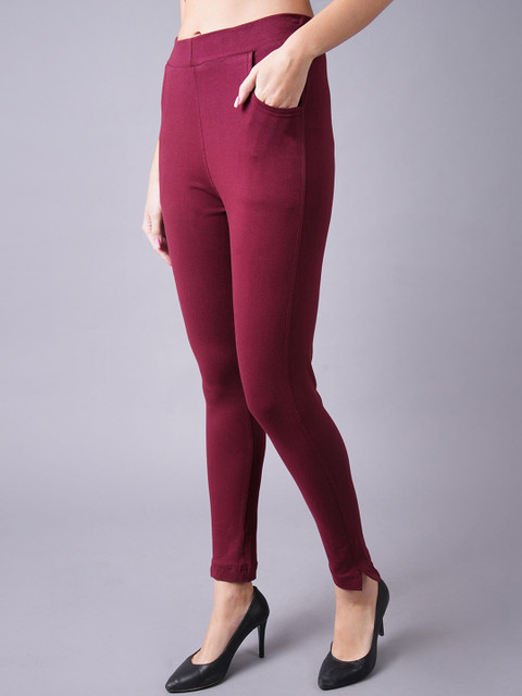 Valles365 by S.C. Women Pack Of 2 Cotton Ankle-Length Leggings with Pocket - Image 3