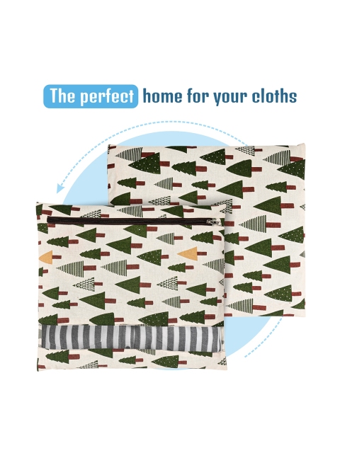 Kuber Industries Black & Green 10 Pieces Checked Mesh Cotton Clothes Storage Organisers - Image 7