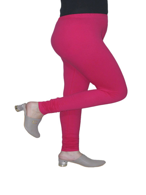 PINK SHELL Women Cotton Churidar-Length Leggings - Image 3