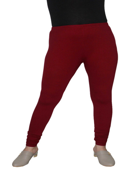 PINK SHELL Women Cotton Mid Rise Churidar Length Leggings