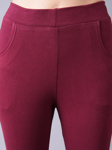 Valles365 by S.C. Women Pack Of 2 Ankle Length Cotton Leggings with Pocket - Image 7