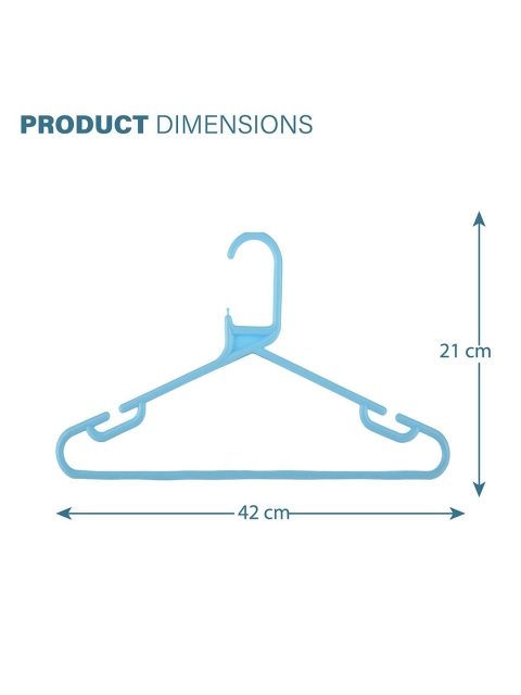 Kuber Industries Blue Set of 12 Cloth Hangers - Image 6