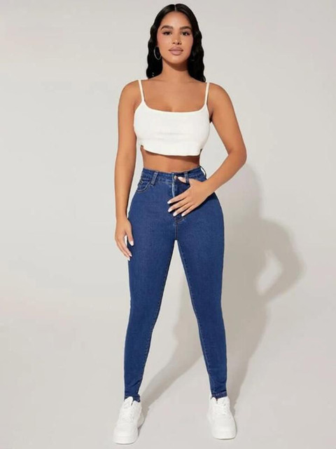 KASHIAN Women Jean Boyfriend Fit High-Rise Stretchable Jeans