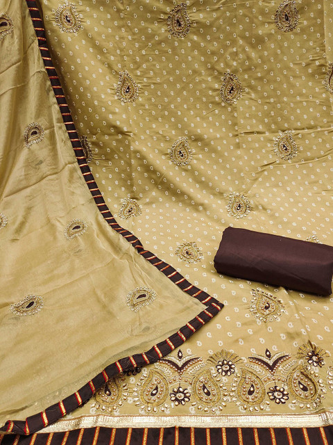 KALINI Embroidered Pure Cotton Unstitched Dress Material - Image 2