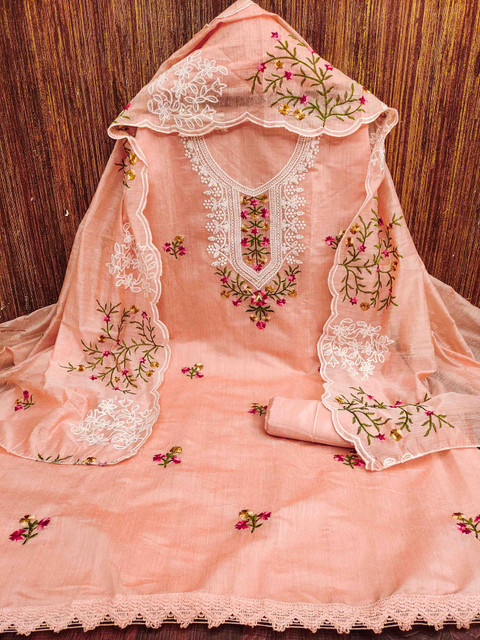 KALINI Embroidered Unstitched Dress Material