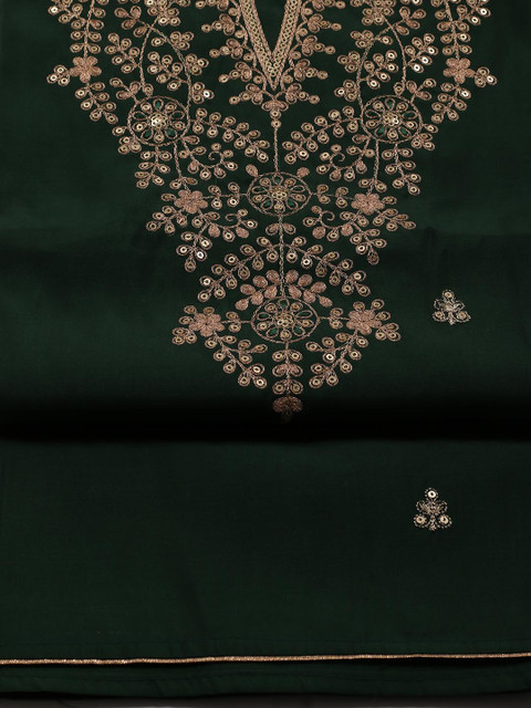 Meena Bazaar Embroidered Art Silk Unstitched Dress Material - Image 4