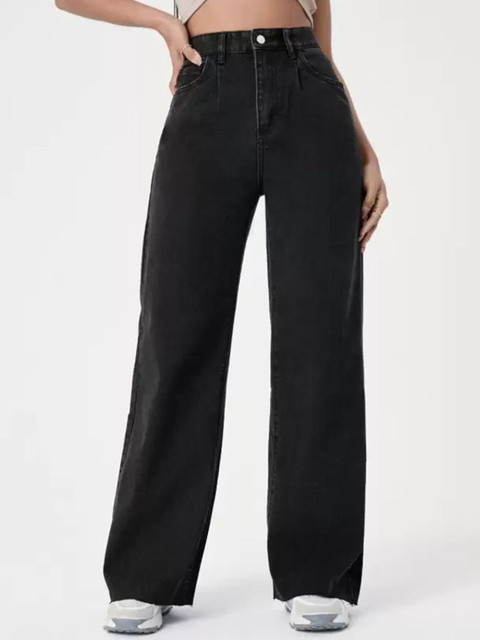 KASHIAN Women Jean Boyfriend Fit High-Rise Stretchable Jeans