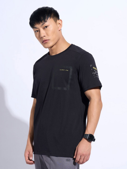 Ajile by Pantaloons Men Graphic Printed Round Neck Cotton T-shirt - Image 3