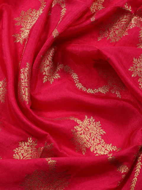 Meena Bazaar Embroidered Art Silk Unstitched Dress Material - Image 7