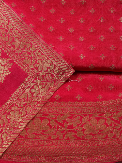 Meena Bazaar Embroidered Art Silk Unstitched Dress Material - Image 3