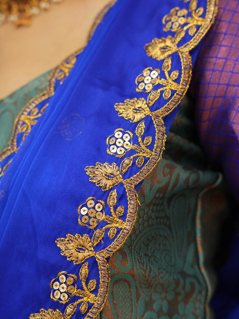 Fabcartz Floral Woven Design Zari Semi-Stitched Lehenga & Unstitched Blouse With Dupatta - Image 2