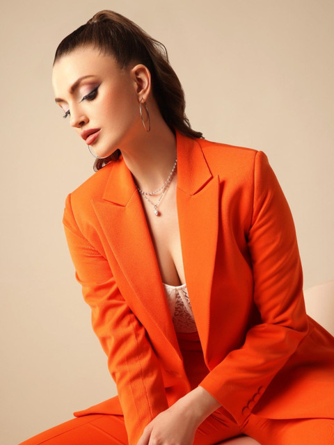 VOLCAPE Single-Breasted Peaked Lapel Collar Blazer - Image 2