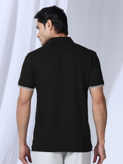 Blackberrys Men Geometric Printed Polo Collar Cotton Slim Fit T-shirt - Image 5