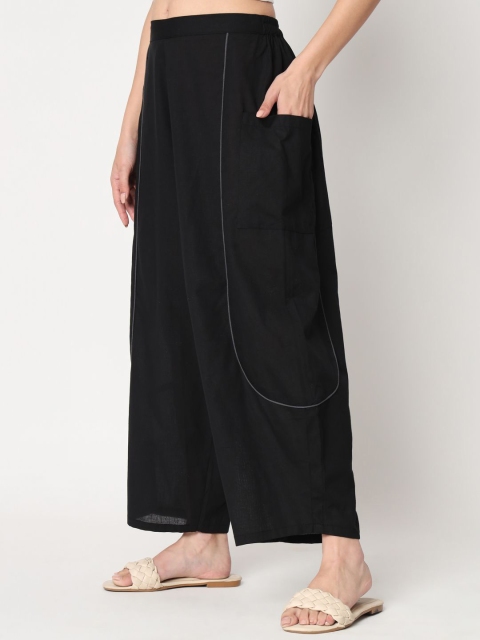 9rasa Women Cotton Straight Palazzos - Image 3