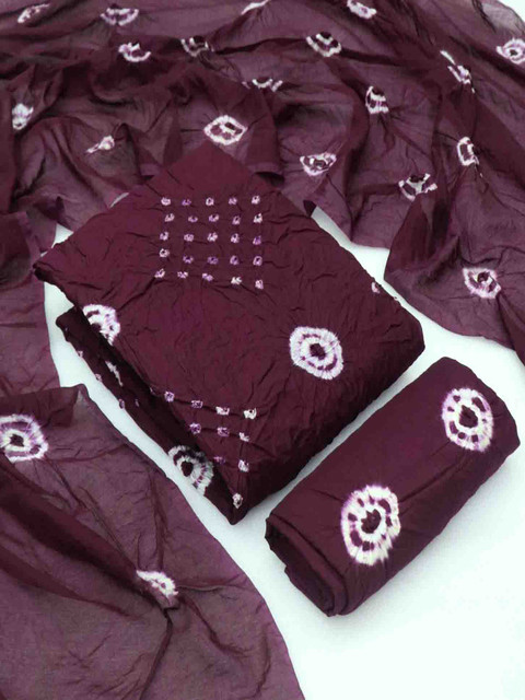 KALINI Bandhani Dyed Unstitched Dress Material