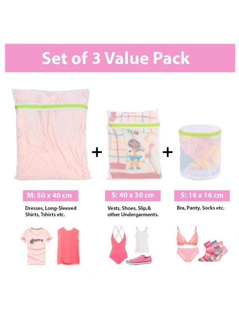 HOKIPO 3-Pcs Mesh Laundry Clothes Washing Bag- AR1365 - Image 6