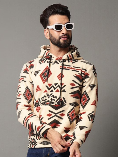 OGEN Men Printed Hooded Sweatshirt