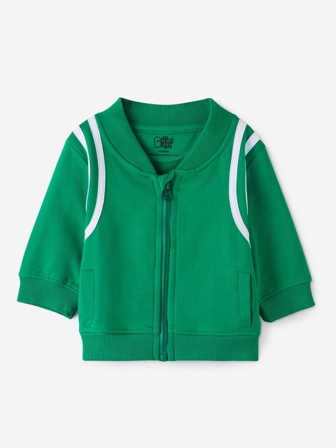 The Souled Store Boys Stand Collar Striped Cotton Casual Lightweight Varsity Jacket