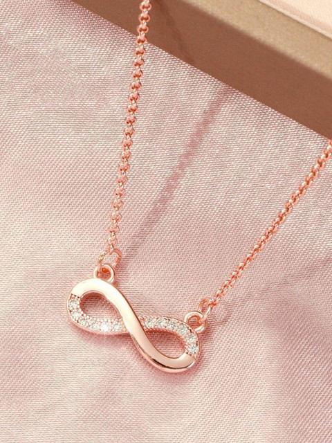 SALTY Rose Gold-Plated Eternal Connection Symbol Chain