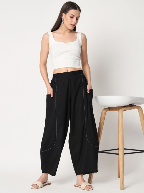 9rasa Women Cotton Straight Palazzos - Image 6