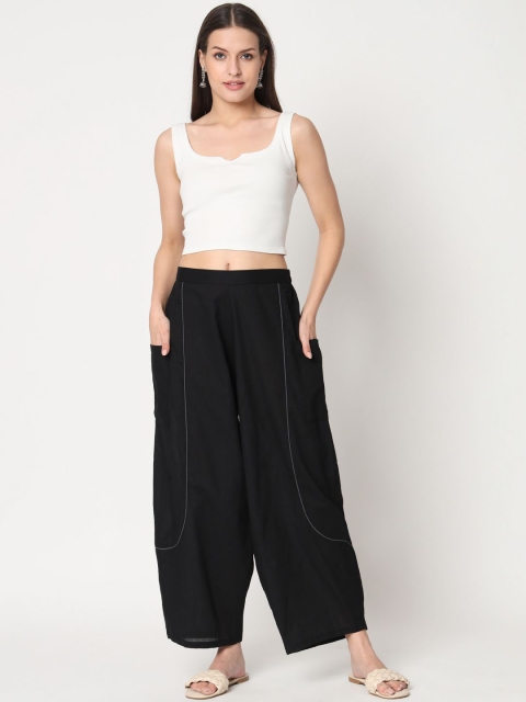9rasa Women Cotton Straight Palazzos - Image 5