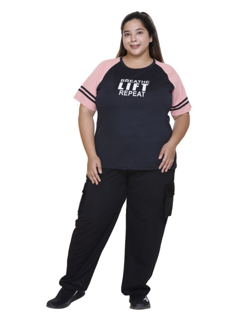 White Moon Women Plus Size Typography Printed Round Neck T-shirt - Image 6