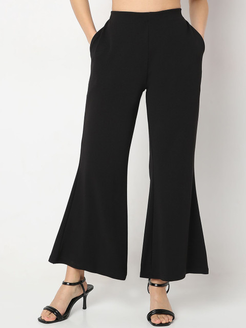 Smarty Pants Women Mid-Rise Flared Cotton Trousers
