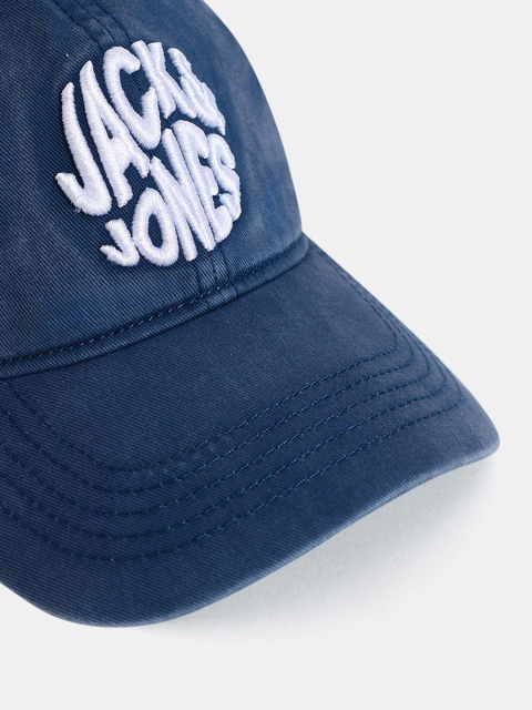 Jack & Jones Men Embroidered Denim Baseball Cap - Image 4