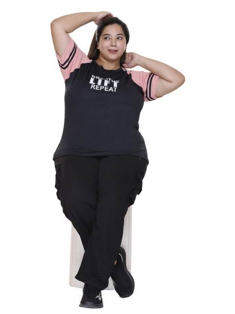 White Moon Women Plus Size Typography Printed Round Neck T-shirt - Image 7