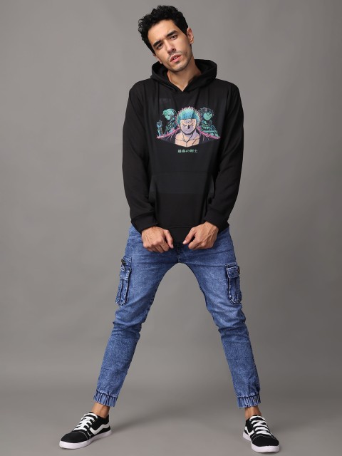 zentik Men Printed Hooded Pullover Sweatshirt - Image 7