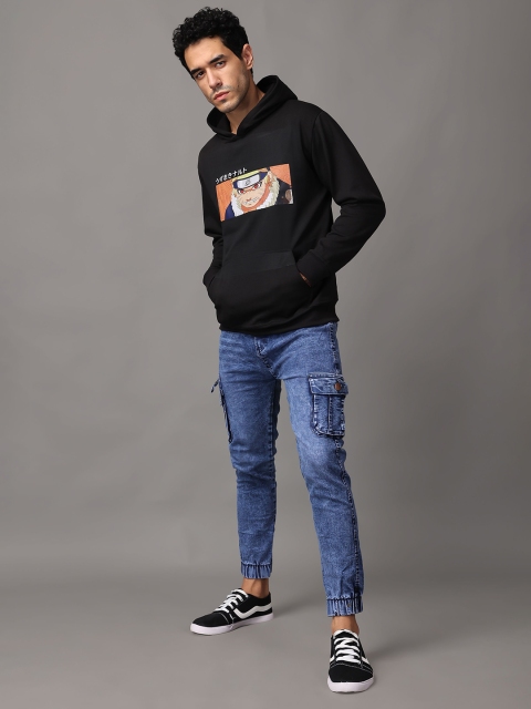 zentik Men 90s ANIME Graphic Printed Hooded Sweatshirt - Image 5