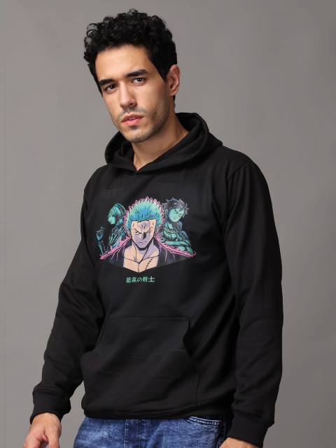 zentik Men Printed Hooded Pullover Sweatshirt - Image 5