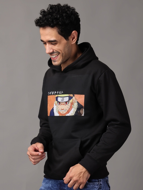 zentik Men 90s ANIME Graphic Printed Hooded Sweatshirt - Image 3